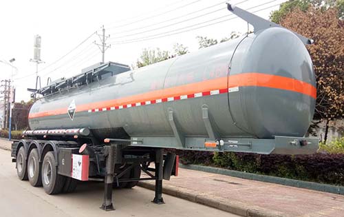 大力牌DLQ9400GFWJ型腐蚀性物品罐式运输半挂车